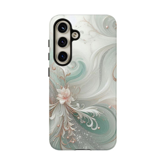 Abstract Swirl Flowers Phone Case