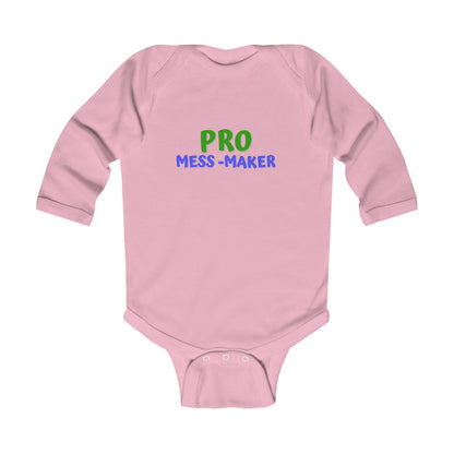 Pro Mess Maker: Long Sleeve Infant Bodysuit