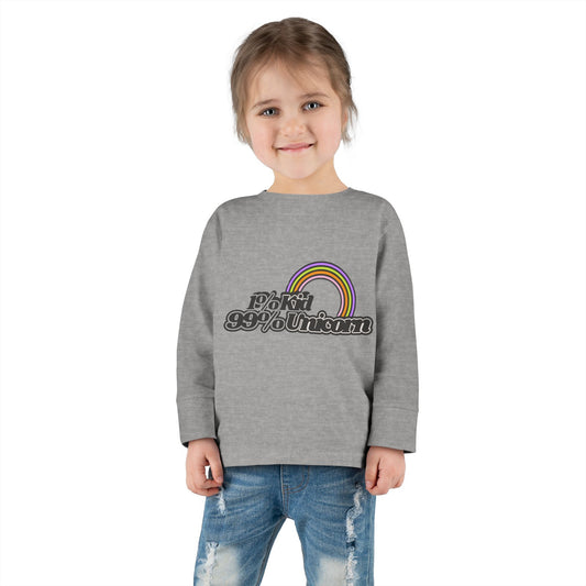 1% Kid, 99% Unicorn – Toddler Long Sleeve Tee